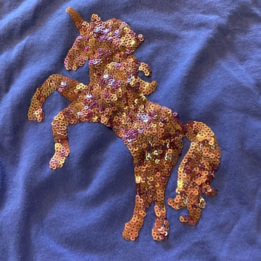 Adorable Gymboree Unicorn girls periwinkle top